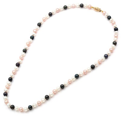 Κολιέ με μαργαριτάρια και χρυσό κούμπωμα Κ14