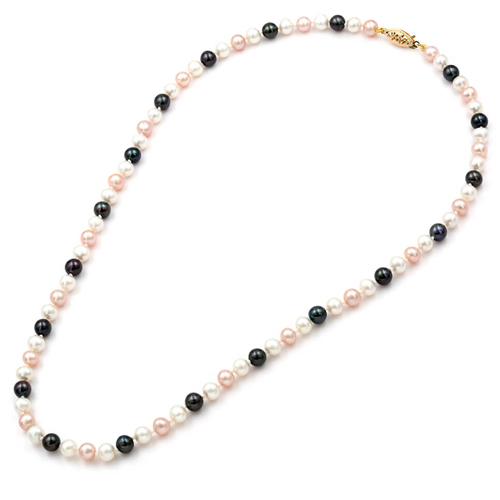 Κολιέ με μαργαριτάρια και χρυσό κούμπωμα Κ14