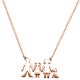 Ροζ χρυσό κολιέ οικογένεια Κ14 με σκυλάκι
