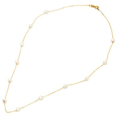 Χρυσό κολιέ Κ14 με μαργαριτάρια