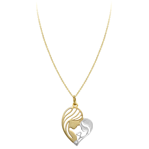 Χρυσό κολιέ μαμά και κόρη Κ9 