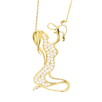 Χρυσό κολιέ μαμά και μωρό Κ14 