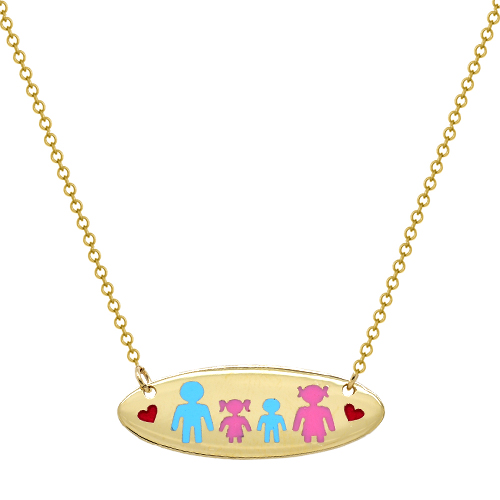 Χρυσό κολιέ οικογένεια Κ14