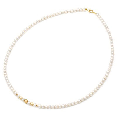 Κολιέ με μαργαριτάρια και χρυσό κούμπωμα Κ14