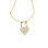 Χρυσό κολιέ καρδιά Κ14 με ζιργκόν