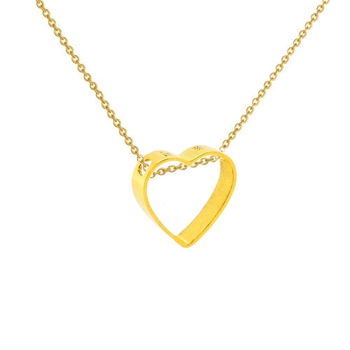 Χρυσό κολιέ καρδιά Κ14