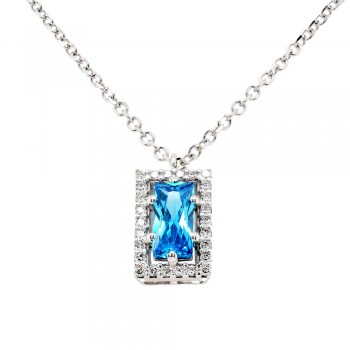 Λευκόχρυσο κολιέ Κ14 με ζιργκόν