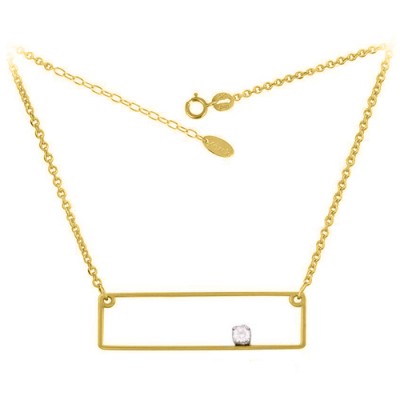 Χρυσό κολιέ Κ9 με ζιργκόν