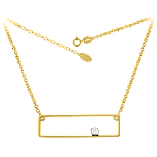 Χρυσό κολιέ Κ9 με ζιργκόν