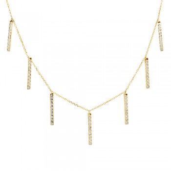 Χρυσό κολιέ Κ14 με ζιργκόν