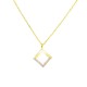 Χρυσό κολιέ ρόμβος Κ14 με ζιργκόν