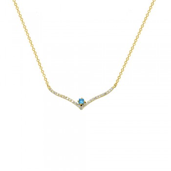 Χρυσό κολιέ Κ9 με ζιργκόν