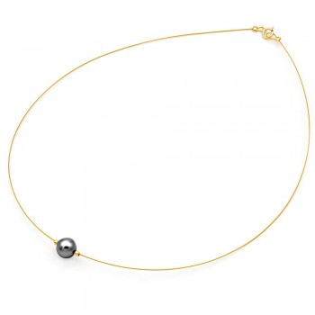 Κολιέ με μαργαριτάρι και χρυσό κούμπωμα