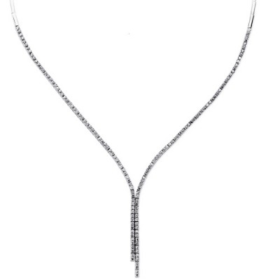 Λευκόχρυσο κολιέ Κ14 με ζιργκόν