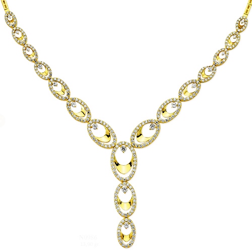 Χρυσό κολιέ Κ14 με ζιργκόν