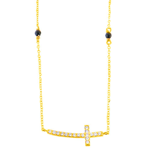 Χρυσό κολιέ Κ14 με ζιργκόν