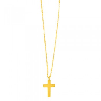 Χρυσό κολιέ με σταυρό Κ14