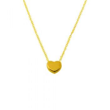 Χρυσό κολιέ καρδιά Κ14