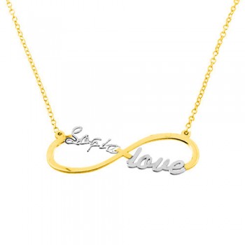  Χρυσό κολιέ Κ14 ''love'' με όνομα