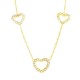 Χρυσό κολιέ καρδιές Κ14