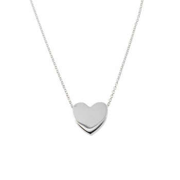 Λευκόχρυσο κολιέ καρδιά Κ14