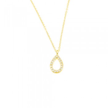 Χρυσό κολιέ σταγόνα Κ14