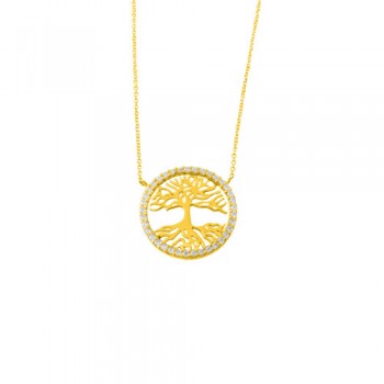 Χρυσό κολιέ δέντρο της ζωής Κ14