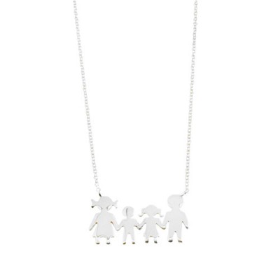 Λευκόχρυσο κολιέ οικογένεια Κ14