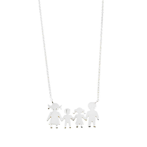 Λευκόχρυσο κολιέ οικογένεια Κ14