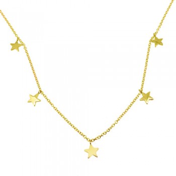 Χρυσό κολιέ αστεράκια Κ14