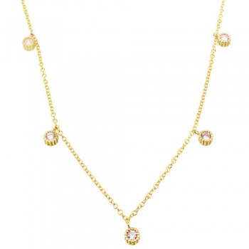 Χρυσό κολιέ Κ14 με ζιργκόν