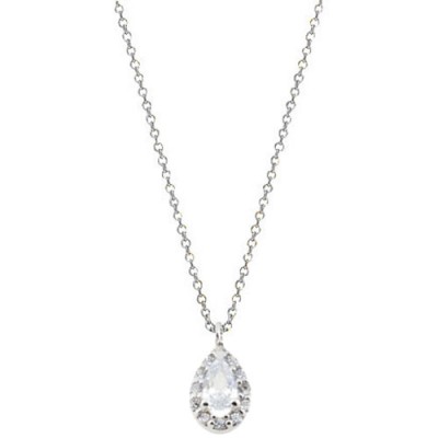 Λευκόχρυσο κολιέ σταγόνα Κ14