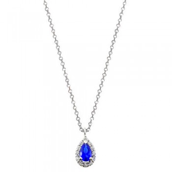 Λευκόχρυσο κολιέ σταγόνα Κ14