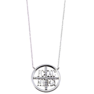 Λευκόχρυσο κολιέ κωνσταντινάτο Κ14