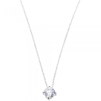 Λευκόχρυσο κολιέ Κ14 με ζιργκόν