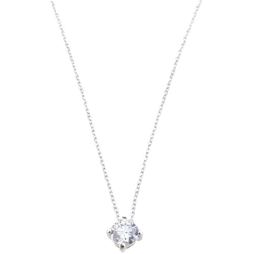 Λευκόχρυσο κολιέ Κ14 με ζιργκόν