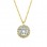 Χρυσό κολιέ ροζέτα Κ14 με ζιργκόν