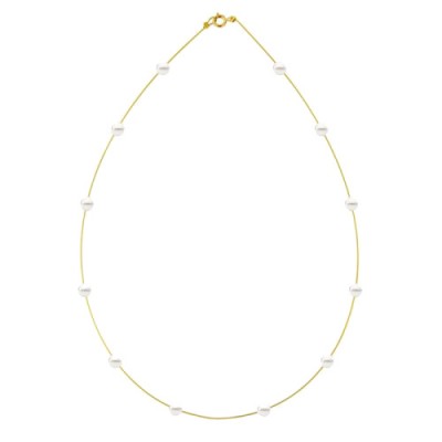 Κολιέ με μαργαριτάρια και χρυσό κούμπωμα Κ14