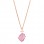 Κολιέ από ροζ χρυσό Κ18 με ζαφείρι και διαμάντι