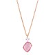 Κολιέ από ροζ χρυσό Κ18 με ζαφείρι και διαμάντι
