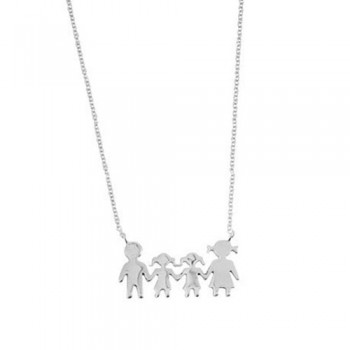 Λευκόχρυσο κολιέ οικογένεια Κ14