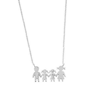 Λευκόχρυσο κολιέ οικογένεια Κ14