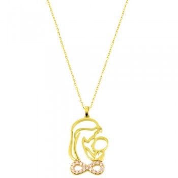 Χρυσό κολιέ μαμά Κ14