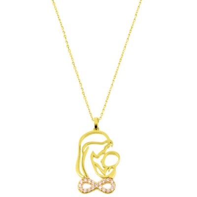 Χρυσό κολιέ μαμά Κ14