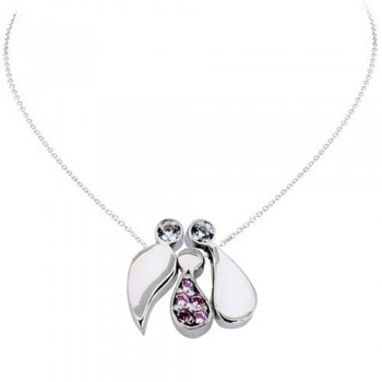 Λευκόχρυσο κολιέ οικογένεια Κ14