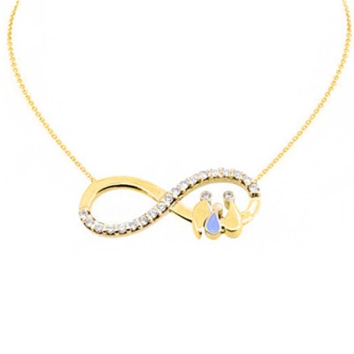 Χρυσό κολιέ άπειρο οικογένεια Κ14