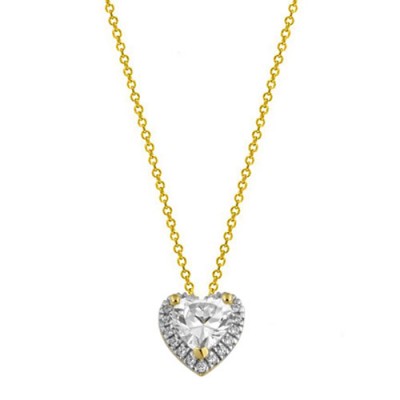 Χρυσό κολιέ καρδιά Κ14