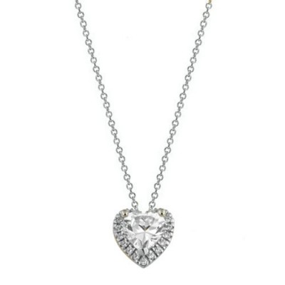 Λευκόχρυσο κολιέ καρδιά Κ14