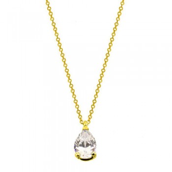 Χρυσό κολιέ σταγόνα Κ14