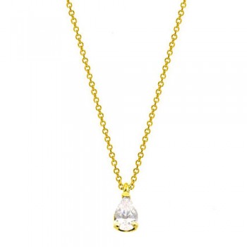 Χρυσό κολιέ σταγόνα Κ14